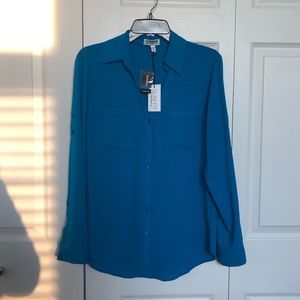 Teal Express work shirt. New with tags.